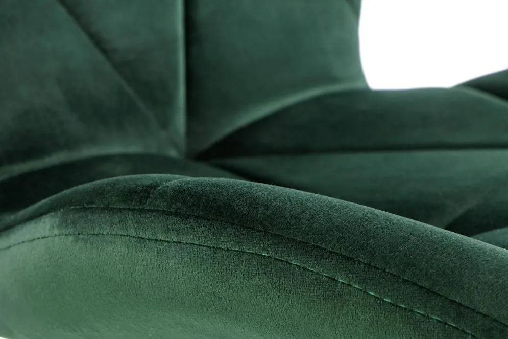 Krzesło K453 VELVET ciemnozielone pikowane w stylu glamour | MIRAT. w stylu GLAMOUR, LOFT kolekcja