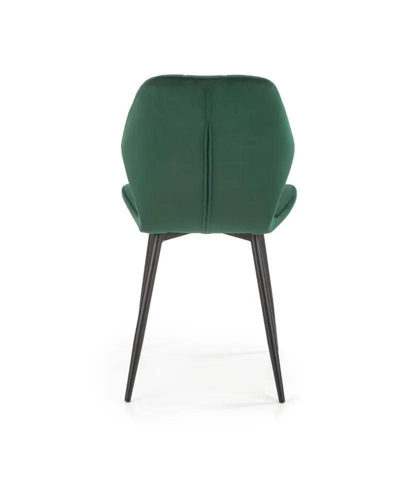 Krzesło K453 VELVET ciemnozielone pikowane w stylu glamour | MIRAT. w stylu GLAMOUR, LOFT kolekcja