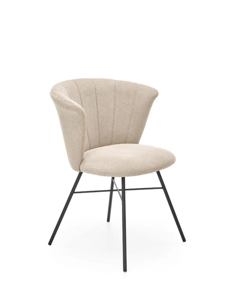 Krzesło tapicerowane K459 beżowe nowoczesne do jadalni | MIRAT. styl LOFT
