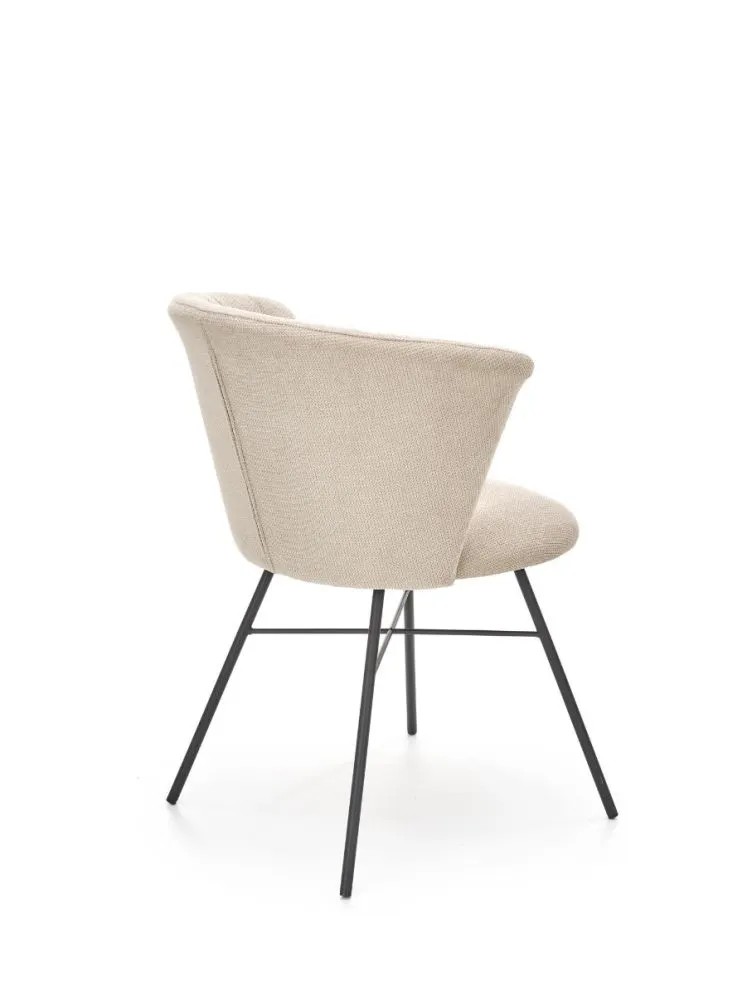 Krzesło tapicerowane K459 beżowe nowoczesne do jadalni | MIRAT. styl LOFT