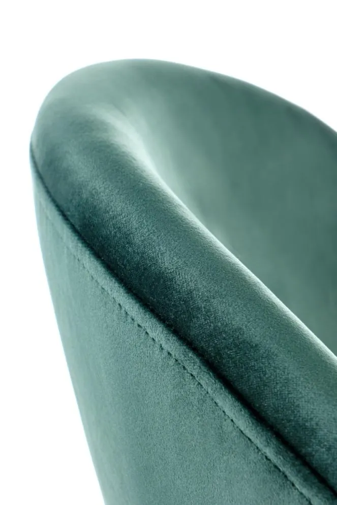 Krzesło tapicerowane K480 VELVET ciemnozielone z podłokietnikami | MIRAT. w stylu GLAMOUR kolekcja