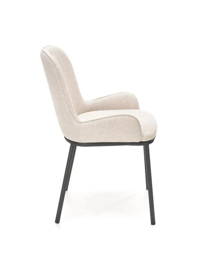 Krzesło K481 beżowe tapicerowane materiałem | MIRAT. w stylu LOFT kolekcja