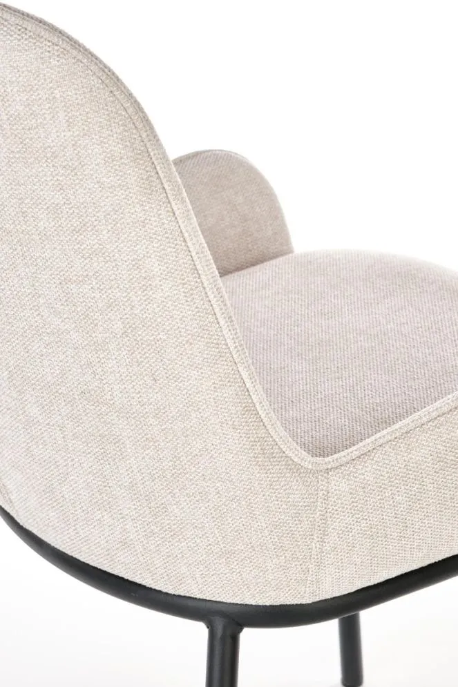 Krzesło K481 beżowe tapicerowane materiałem | MIRAT. w stylu LOFT kolekcja