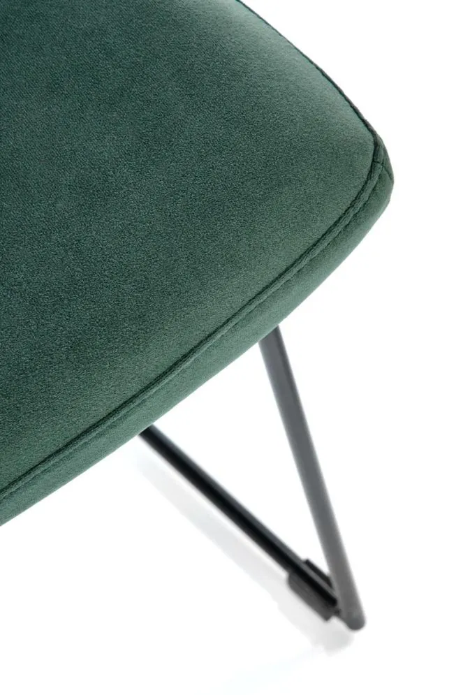 Krzesło K485 VELVET ciemnozielone na metalowych nogach | MIRAT. w stylu LOFT kolekcja