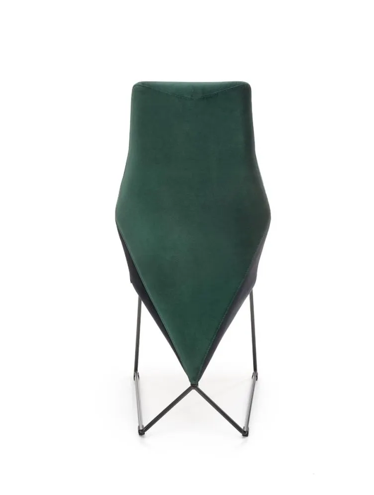 Krzesło K485 VELVET ciemnozielone na metalowych nogach | MIRAT. w stylu LOFT kolekcja