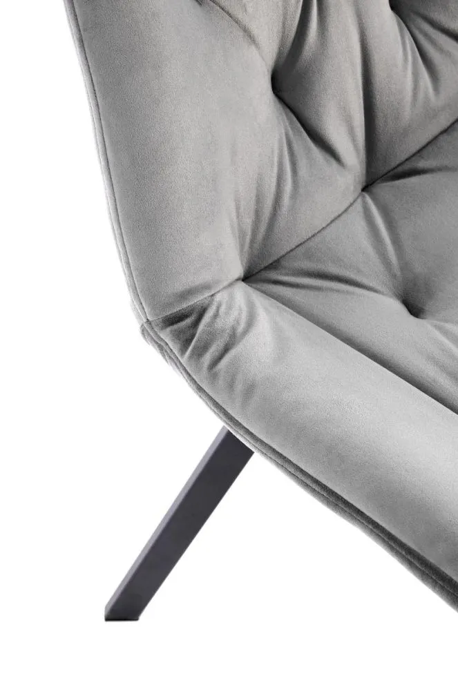 Krzesło K519 VELVET szare pikowane I sklep meblowy MIRAT. styl LOFT