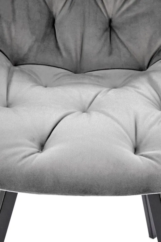 Krzesło K519 VELVET szare pikowane I sklep meblowy MIRAT. styl LOFT
