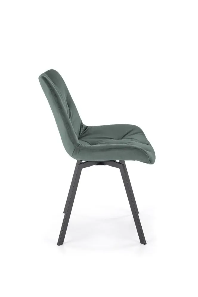 Krzesło K519 VELVET zielone pikowane I sklep meblowy MIRAT. styl LOFT