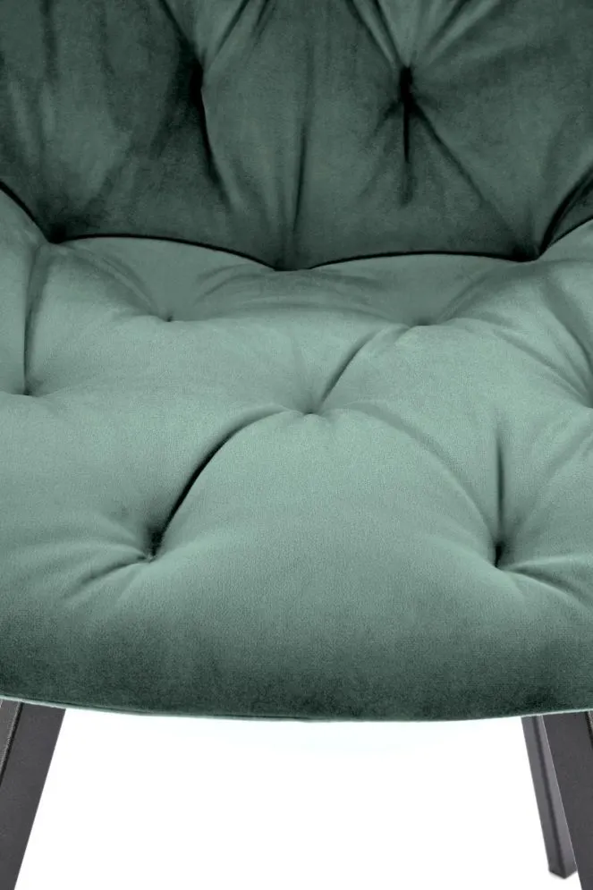Krzesło K519 VELVET zielone pikowane I sklep meblowy MIRAT. styl LOFT