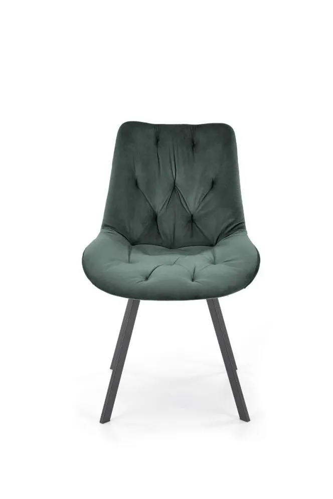 Krzesło K519 VELVET zielone pikowane I sklep meblowy MIRAT. styl LOFT