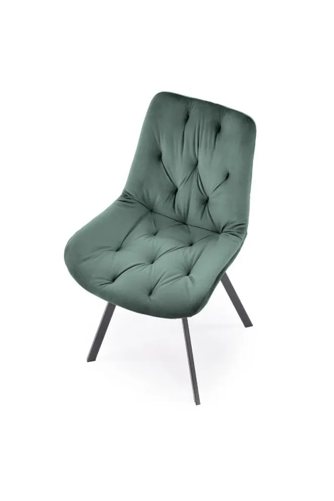 Krzesło K519 VELVET zielone pikowane I sklep meblowy MIRAT. styl LOFT