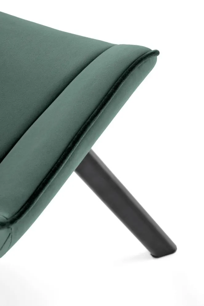 Krzesło K520 VELVET zielone z przeszyciami I sklep meblowy MIRAT.