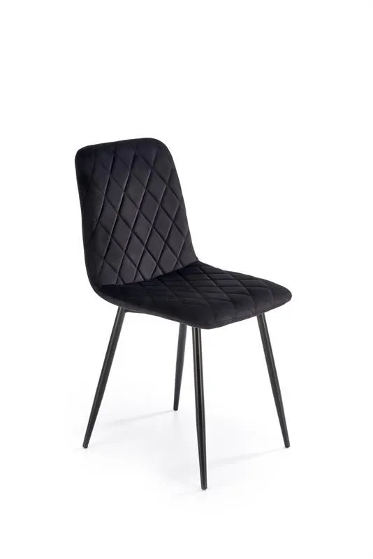 Krzesło tapicerowane K525 VELVET czarne welurowe I sklep meblowy MIRAT. styl GLAMOUR, LOFT