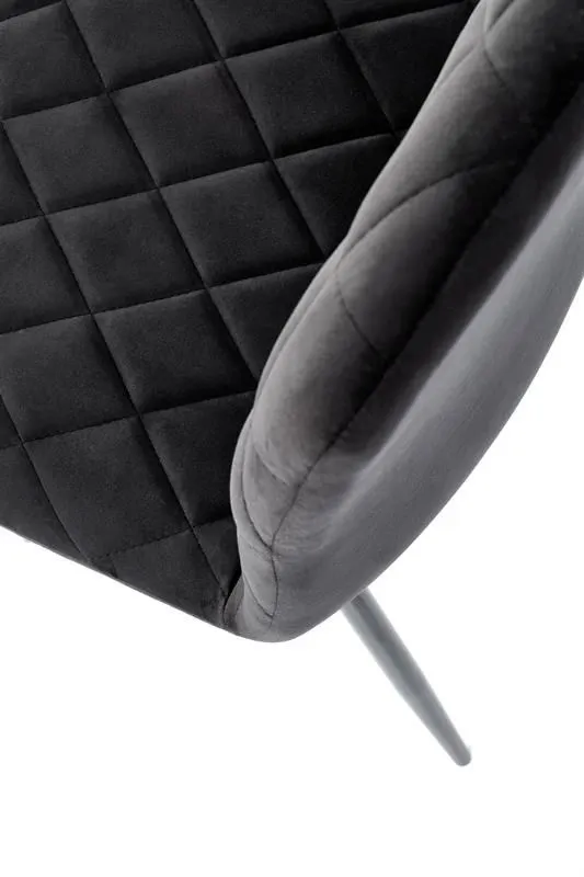 Krzesło tapicerowane K525 VELVET czarne welurowe I sklep meblowy MIRAT. styl GLAMOUR, LOFT