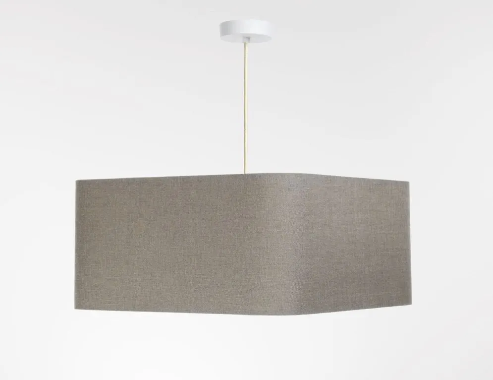 Lampa wisząca KWADRO LEN 001-40w30 jasna beżowa nad stół I sklep meblowy MIRAT.
