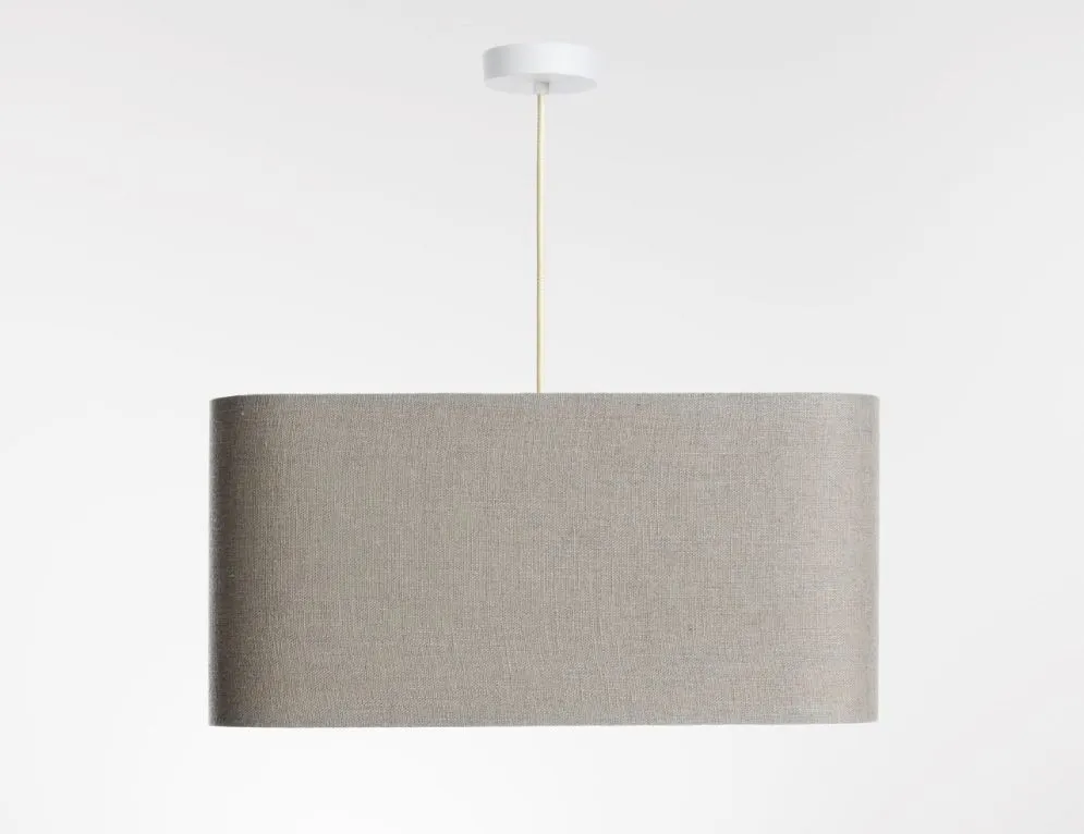 Lampa wisząca KWADRO LEN 001-40w20 jasna beżowa lniana I sklep meblowy MIRAT.