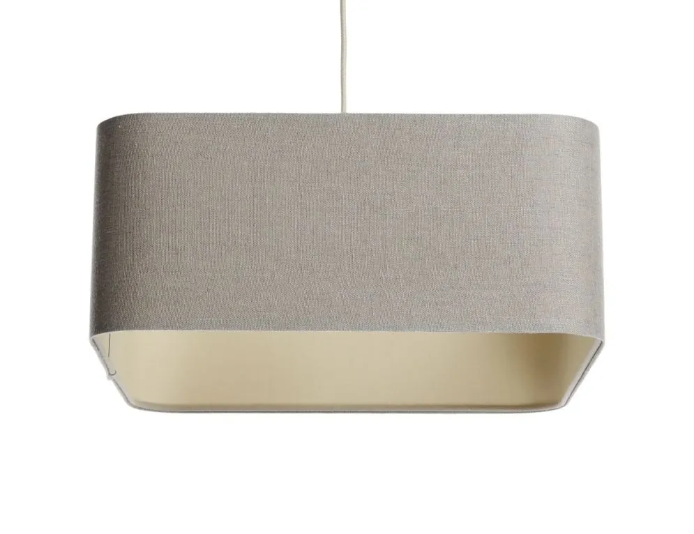 Lampa wisząca KWADRO LEN 001-40w25 jasna beżowa do salonu I sklep meblowy MIRAT.