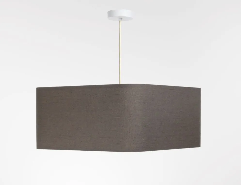 Lampa wisząca KWADRO LEN 002-40w25 beżowa/złota glamour I sklep meblowy MIRAT.