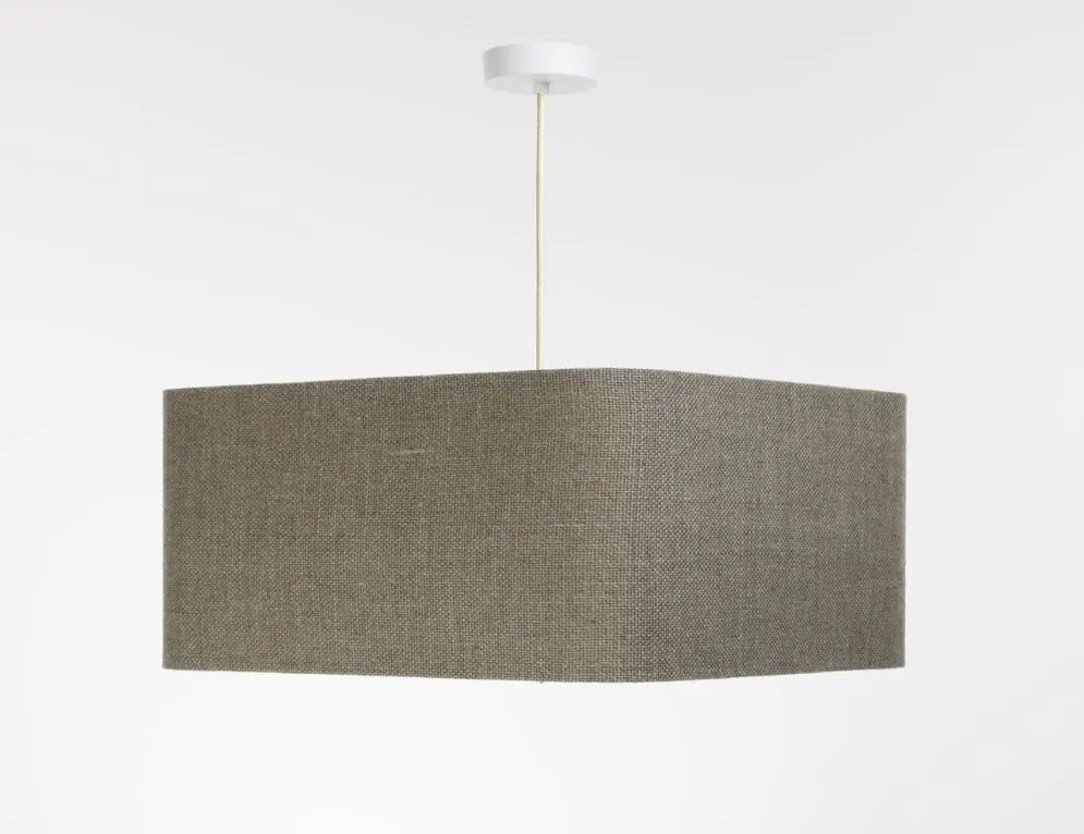 Lampa wisząca KWADRO LEN 003-40w20 beżowa do salonu I sklep meblowy MIRAT.