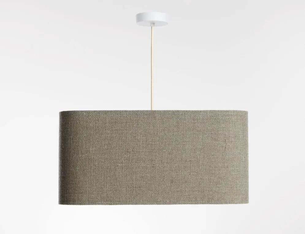 Lampa wisząca KWADRO LEN 003-40w20 beżowa do salonu I sklep meblowy MIRAT.