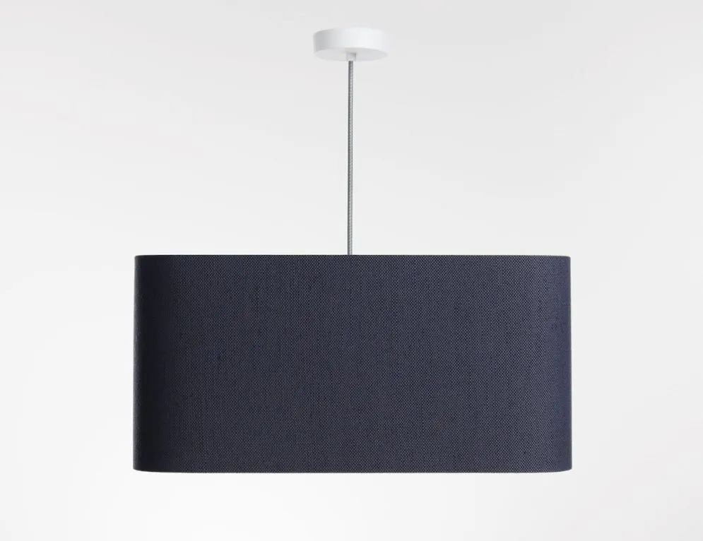 Lampa wisząca KWADRO LEN 004-40w30 granatowa/szara elegancka I sklep meblowy MIRAT.