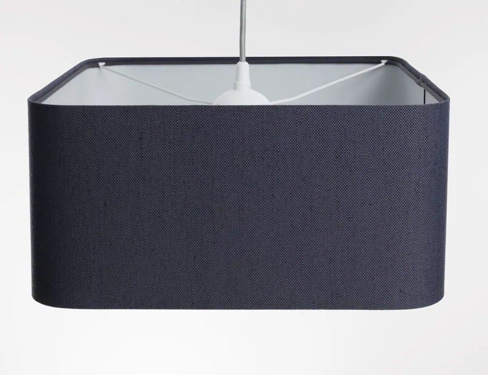 Lampa wisząca KWADRO LEN 004-40w20 granatowa/szara do sypialni I sklep meblowy MIRAT.