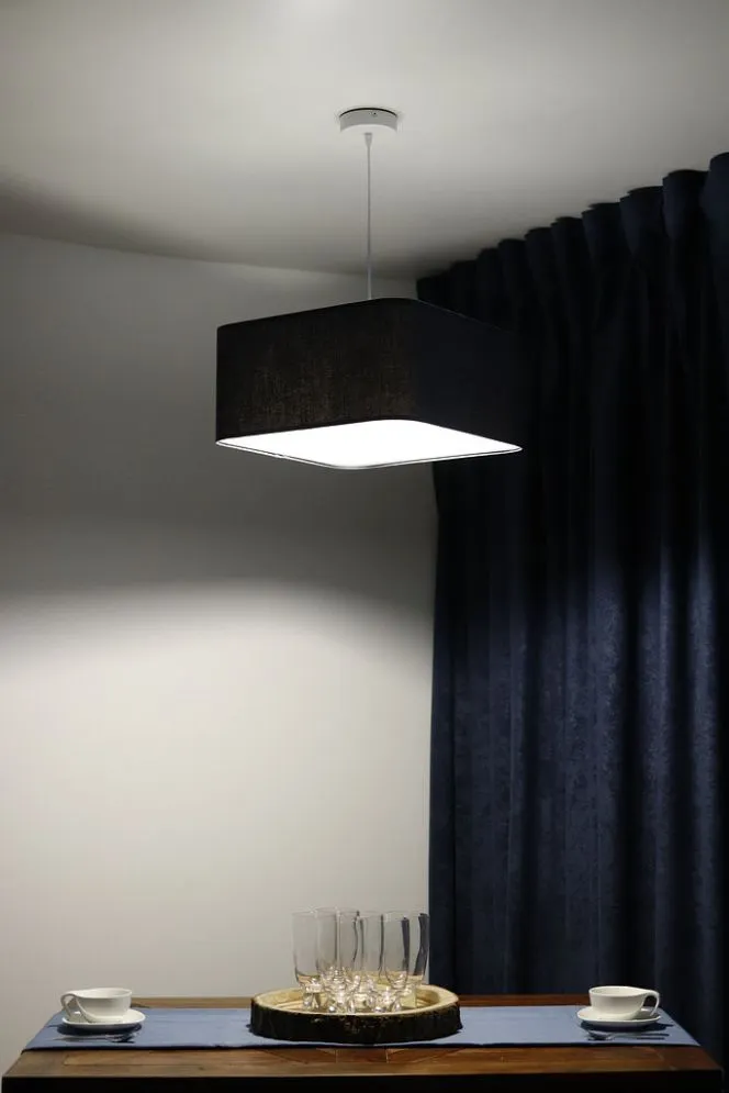 Lampa wisząca KWADRO LEN 004-40w20 granatowa/szara do sypialni I sklep meblowy MIRAT.