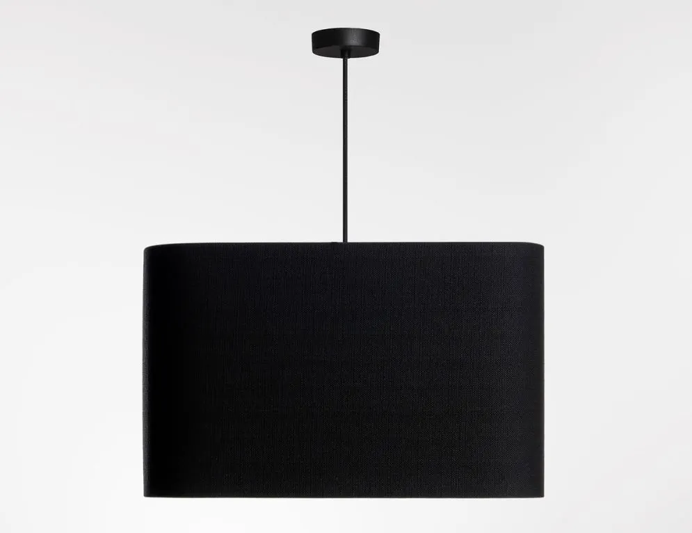 Lampa wisząca KWADRO LEN 005-40w20 czarna/beżowa elegancka I sklep meblowy MIRAT.
