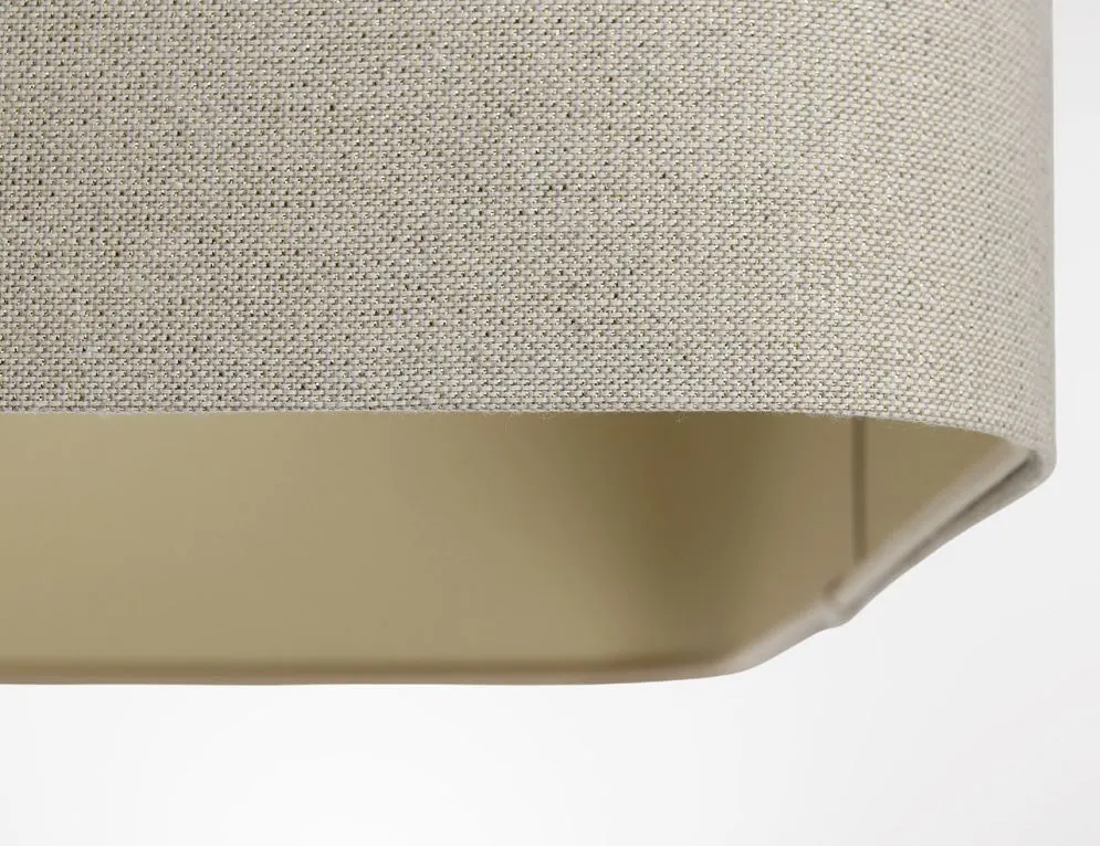 Lampa wisząca KWADRO LEN 007-40w30 jasnobeżowa geometryczna I sklep meblowy MIRAT.