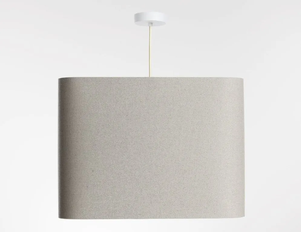 Lampa wisząca KWADRO LEN 007-40w20 jasnobeżowa kwadratowa I sklep meblowy MIRAT.