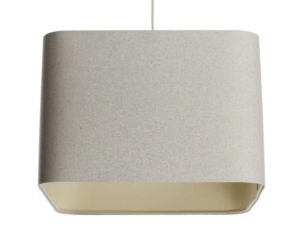 Lampa wisząca KWADRO LEN 007-40w20 jasnobeżowa kwadratowa I sklep meblowy MIRAT.