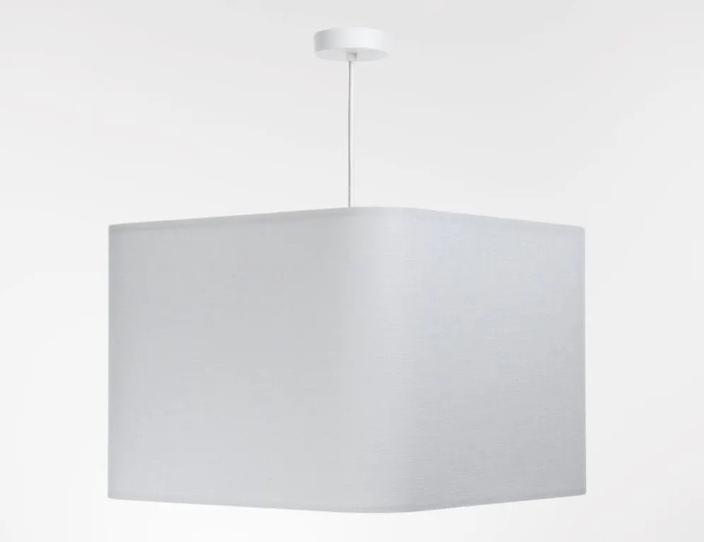 Lampa wisząca KWADRO LEN 008-40w25 biała kwadratowa I sklep meblowy MIRAT.