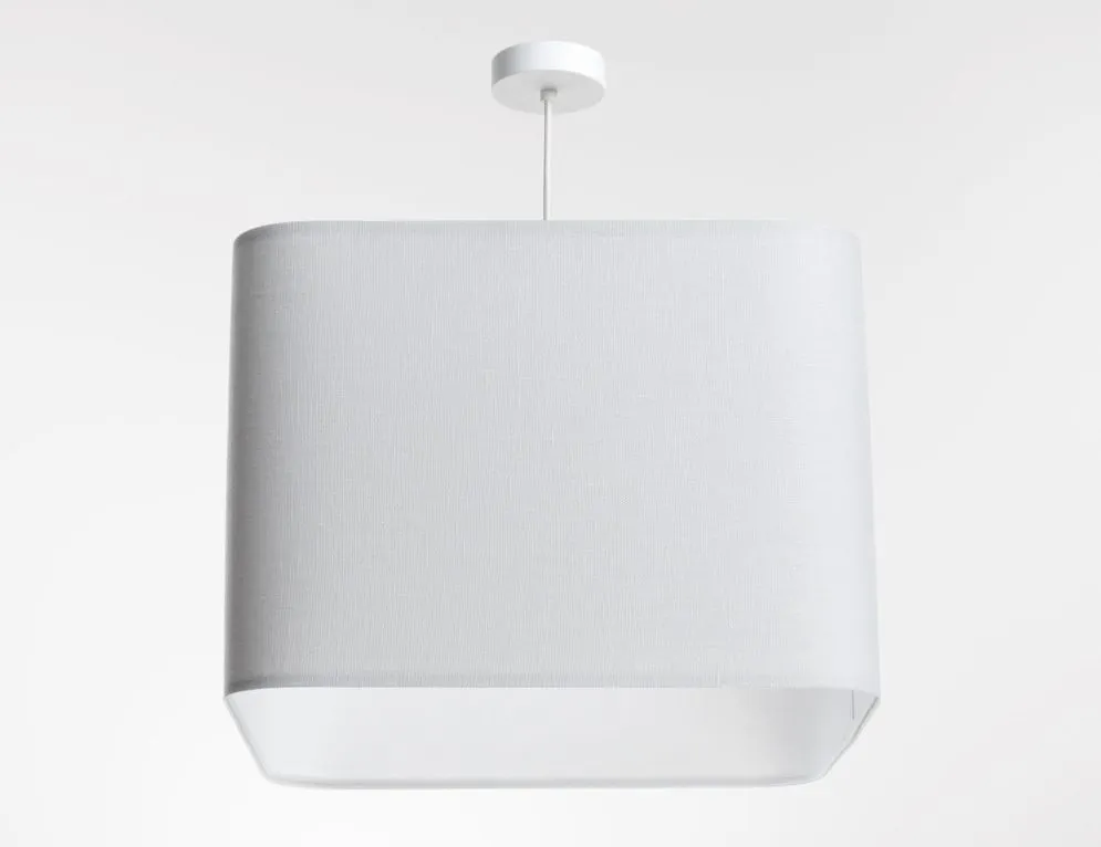 Lampa wisząca KWADRO LEN 008-40w30 biała skandynawska I sklep meblowy MIRAT.