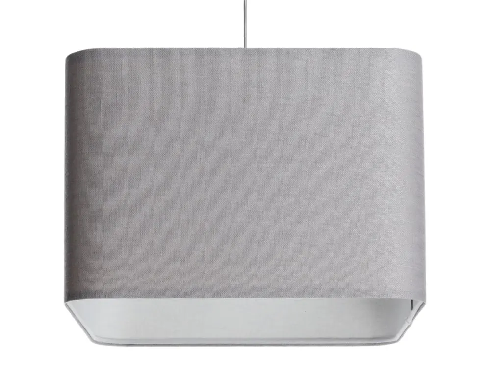 Lampa wisząca KWADRO LEN 009-40w25 szara lniana I sklep meblowy MIRAT.