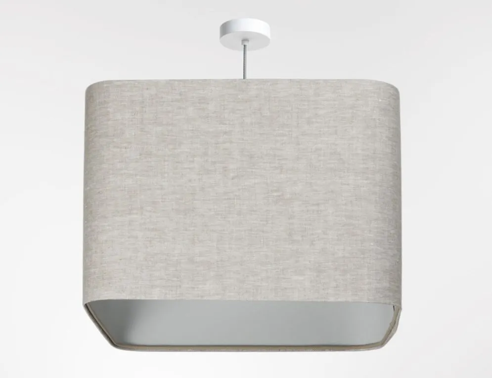 Lampa wisząca KWADRO LEN 010-40w25 beżowa/szara polskiej produkcji I sklep meblowy MIRAT.