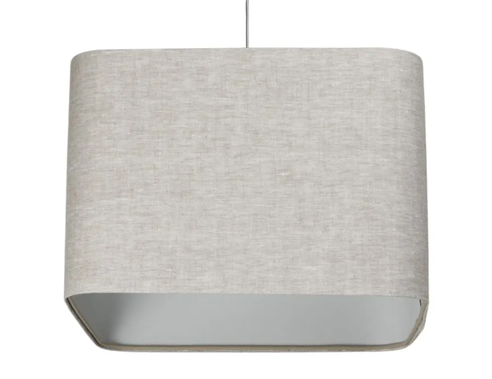 Lampa wisząca KWADRO LEN 010-40w20 beżowa/szara boho I sklep meblowy MIRAT.