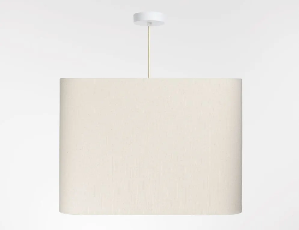 Lampa wisząca KWADRO LEN 011-40w20 kremowa lniana I sklep meblowy MIRAT.