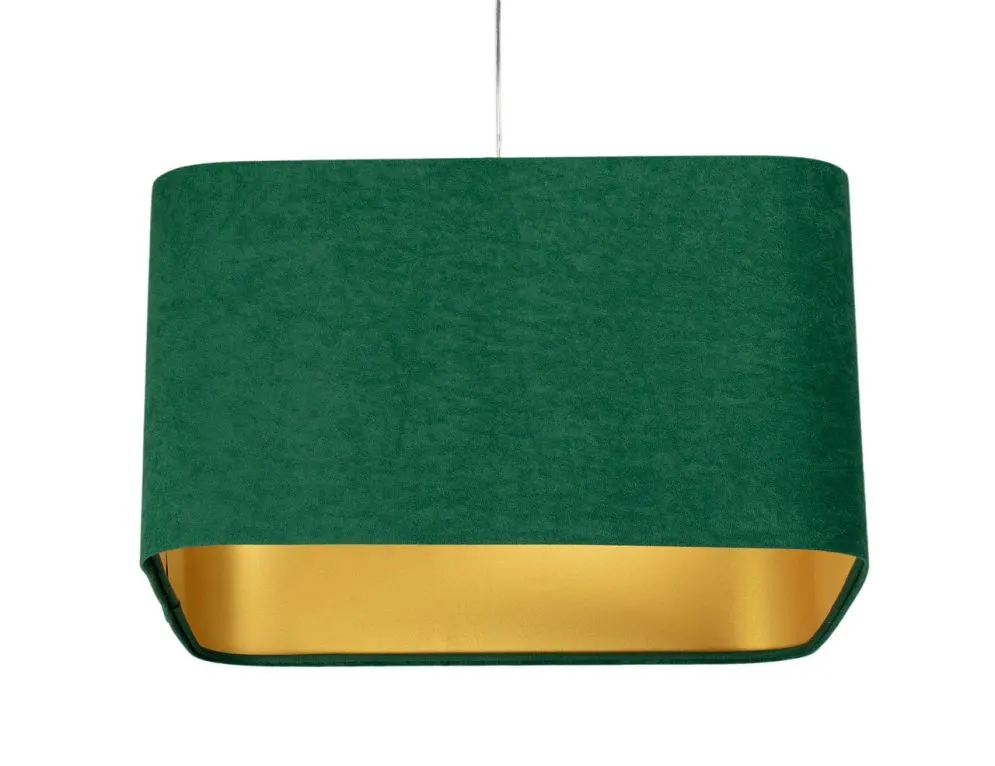 Lampa wisząca KWADRO SUE 40w30 zielona/złota welurowa I sklep meblowy MIRAT.  kolekcja KWADRO-BPS