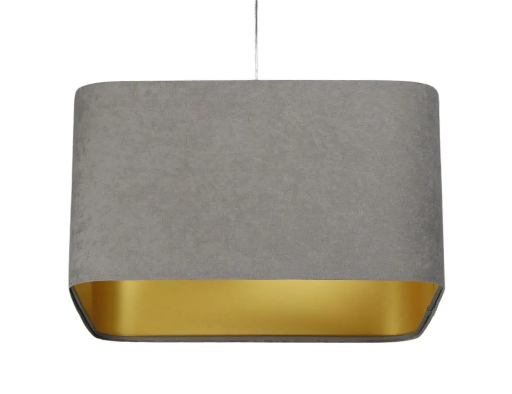Lampa wisząca KWADRO SUE 40w25 szara/złota polska I sklep meblowy MIRAT.  kolekcja KWADRO-BPS