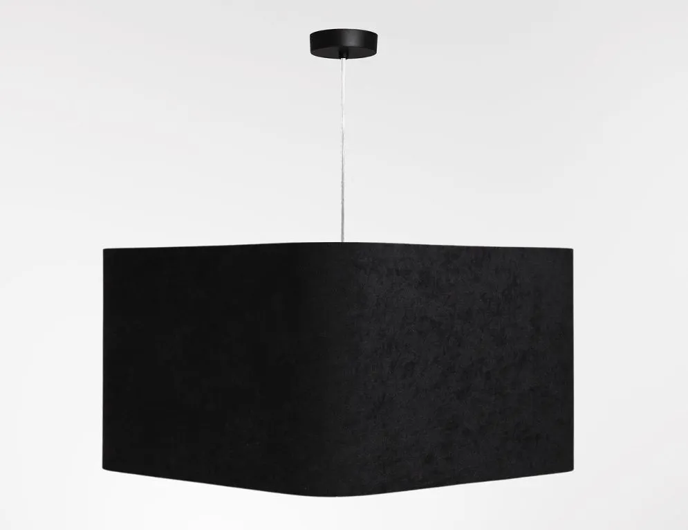 Lampa wisząca KWADRO SUE 40w25 czarna/złota welurowa I sklep meblowy MIRAT. kolekcja KWADRO-BPS