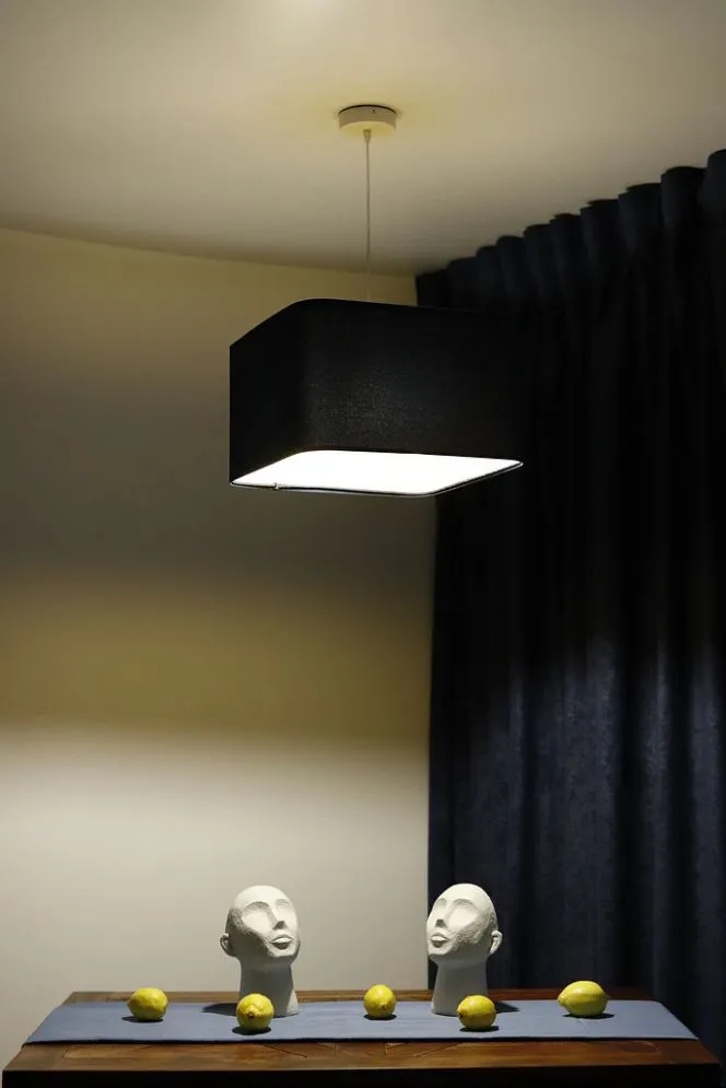 Lampa wisząca KWADRO SUE 40w25 granatowa/złota welurowa I sklep meblowy MIRAT. kolekcja KWADRO-BPS
