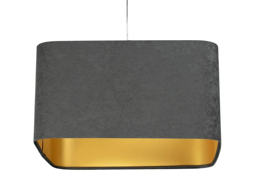 Lampa wisząca KWADRO SUE 40w20 grafitowa/złota elegancka I sklep meblowy MIRAT. kolekcja KWADRO-BPS