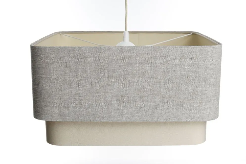 Lampa wisząca KWADRO DUO 004 51x47cm szara/beżowa boho I sklep meblowy MIRAT.