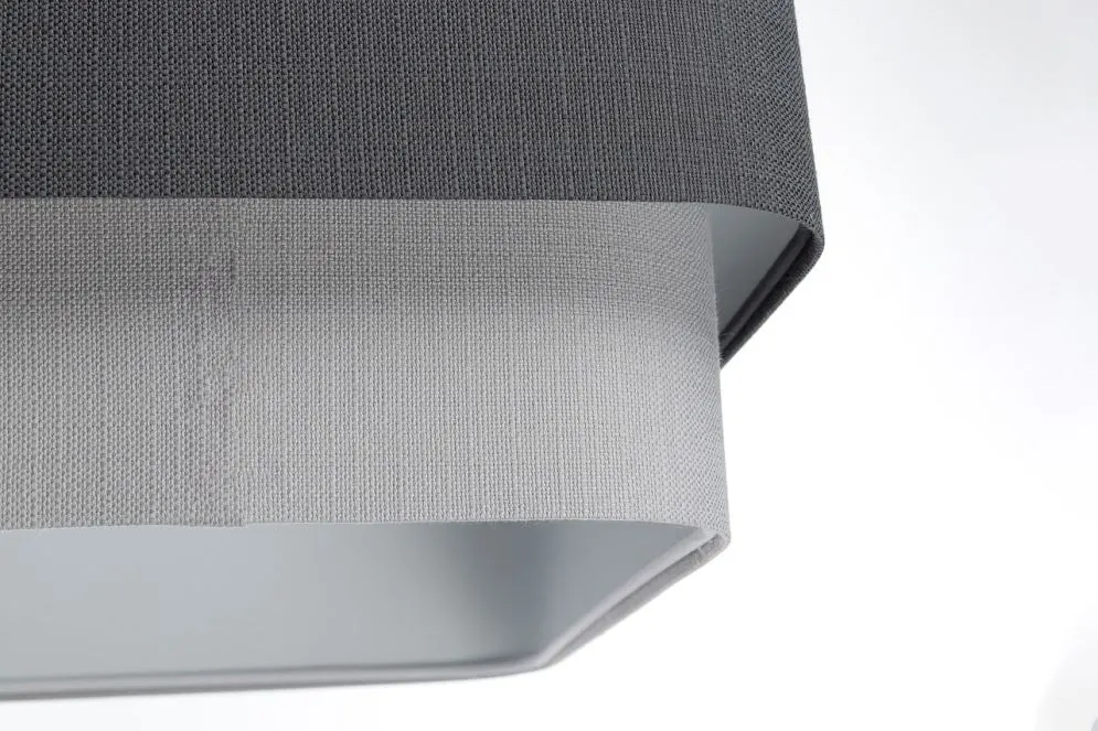 Lampa wisząca KWADRO DUO 007 51x47cm grafitowa/szara I sklep meblowy MIRAT.