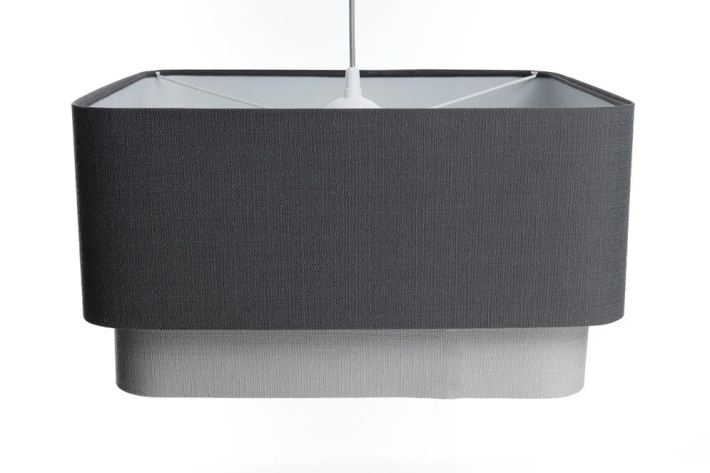 Lampa wisząca KWADRO DUO 007 51x47cm grafitowa/szara I sklep meblowy MIRAT.