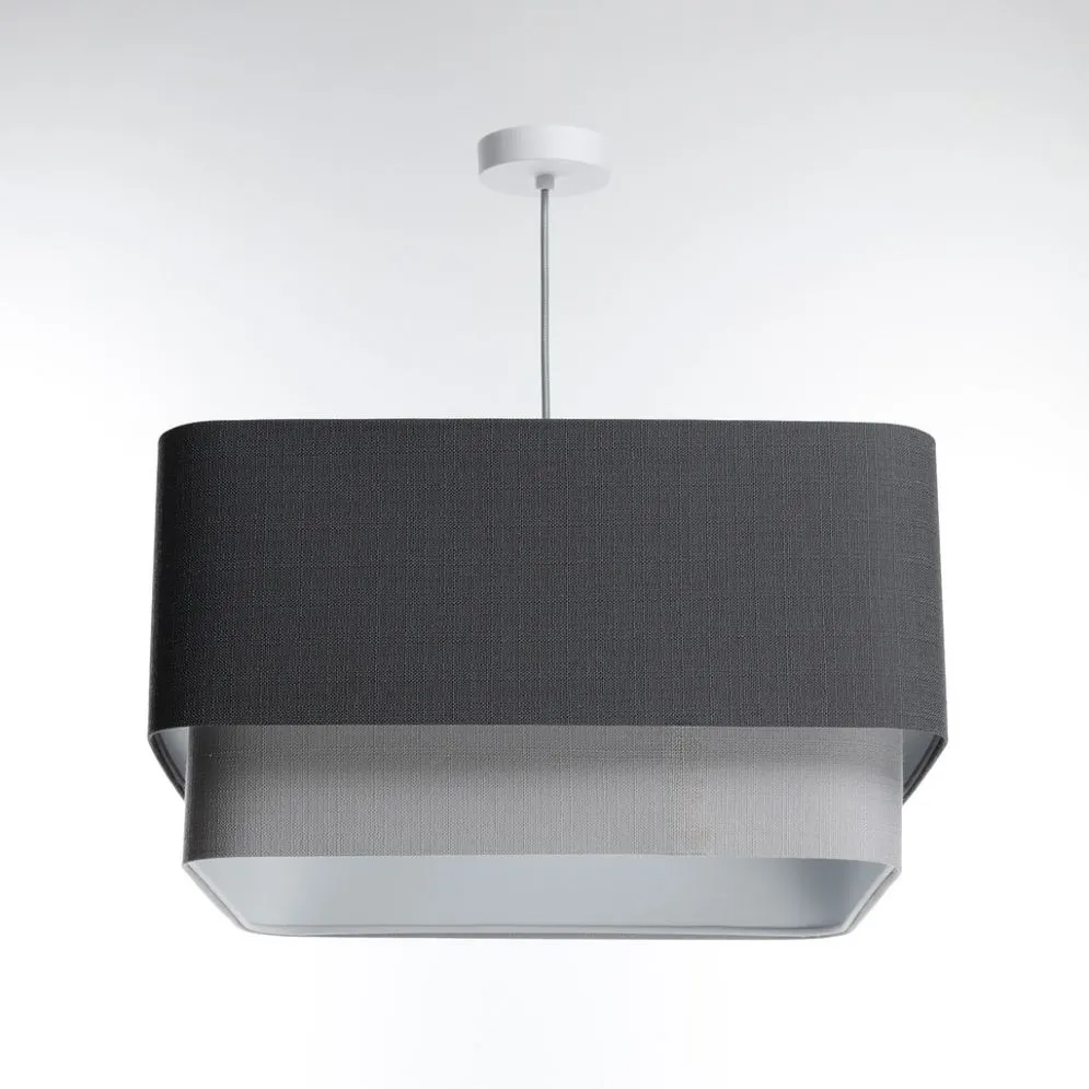 Lampa wisząca KWADRO DUO 007 51x47cm grafitowa/szara I sklep meblowy MIRAT.
