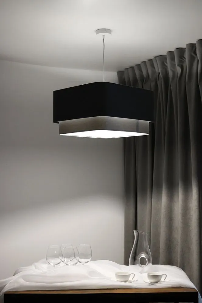 Lampa wisząca KWADRO DUO 007 51x47cm grafitowa/szara I sklep meblowy MIRAT.