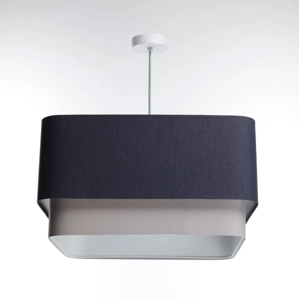 Lampa wisząca KWADRO DUO 008 51x47cm granatowa/szara polska I sklep meblowy MIRAT.