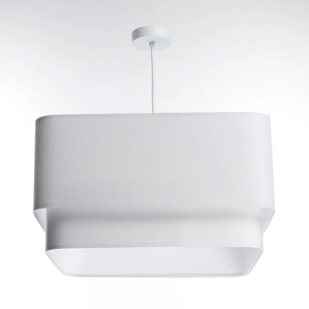 Lampa wisząca KWADRO DUO 010 51x47cm biała minimalistyczna I sklep meblowy MIRAT.