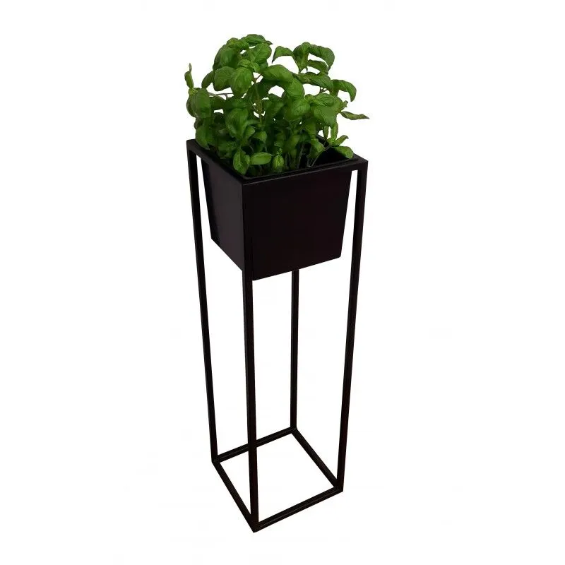 Kwietnik LAURA 20x20x70cm czarny wysoki I sklep meblowy MIRAT. styl LOFT